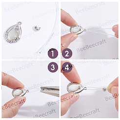 160Pcs Brass Crimp Beads Covers&nbsp;KK-BBC0025-31A