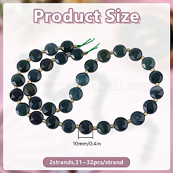 2 Strands Natural Moss Agate Beads Strands&nbsp;G-DR0001-07