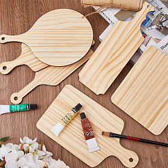 6Pcs 6 Style Wood Big Pendants&nbsp;WOOD-FH0002-11