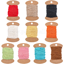10Pcs 10 Colors Burlap Ribbon&nbsp;OCOR-CY0003-05