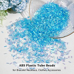 ABS Plastic Tube Beads&nbsp;DIY-WH0888-230B