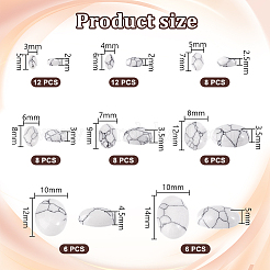 66Pcs 8 Styles Synthetic Howlite Cabochons&nbsp;G-PH0002-66