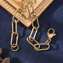 304 Stainless Steel Paperclip Chains&nbsp;X-STAS-I146-01G