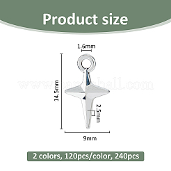 240Pcs 2 Colors Alloy Pendants&nbsp;FIND-FH0011-68