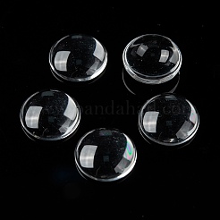 Transparent Glass Cabochons&nbsp;X-GGLA-R026-15mm