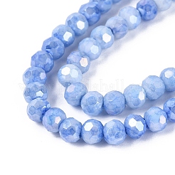 Anti-Tarnish Electroplate Glass Beads Strands&nbsp;EGLA-ZX010-4mm-09