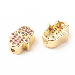 Rack Plating Brass Cubic Zirconia Beads&nbsp;KK-B051-03G