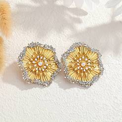 304 Stainless Steel Enamel & Rhinestone & Plastic Pearl Stud Earrings&nbsp;WG03490-01