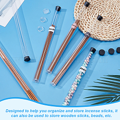 50Pcs Transparent Tube Plastic Bead Containers with Lids & 2 Styles Blank Paper Stickers&nbsp;FIND-GA0008-27