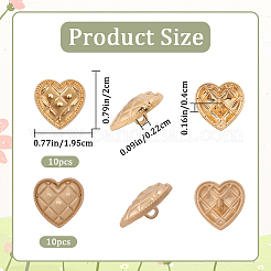 20Pcs 2 Colors 1-Hole Alloy Shank Buttons&nbsp;BUTT-GF0001-22