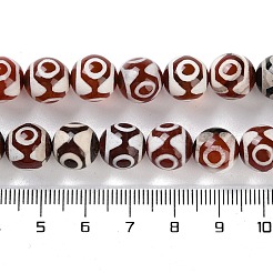 Natural Tibetan 3-Eye dZi Agate Beads Strands&nbsp;G-B084-A09-01