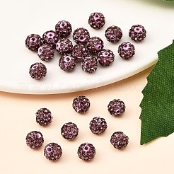 Polymer Clay Rhinestone Beads&nbsp;RB-A053-6mm-10
