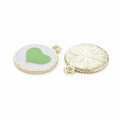 Alloy Enamel Pendants&nbsp;PALLOY-S181-039-NR