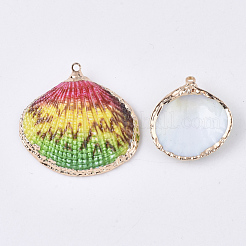 Electroplate Shell Pendants&nbsp;SSHEL-T008-30