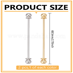 2Pcs 2 Colors Alloy Kilt Pins&nbsp;JEWB-LP0005-18B