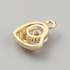 Brass Micro Pave Cubic Zirconia Pendants&nbsp;KK-WH0365-009G-28