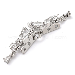 Brass Micro Pave Cubic Zirconia Slide Charms&nbsp;KK-G503-37P-03