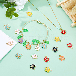 40Pcs 8 Colors Eco-Friendly Zinc Alloy Pendants&nbsp;ENAM-DC0001-90