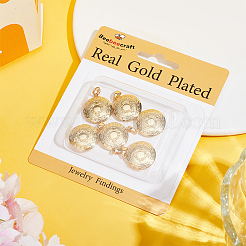 6Pcs Brass Locket Pendants&nbsp;KK-BBC0015-48