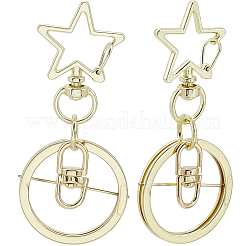 18Pcs Alloy Swivel Keychain Clasps&nbsp;KEYC-SP0001-48A-G