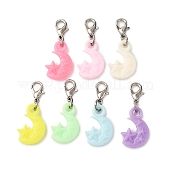 Acrylic Moon Pendant Decorations&nbsp;HJEW-JM04069
