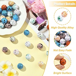 20Pcs Spray Painted Opaque Acrylic Beads&nbsp;ACRP-YW0001-17