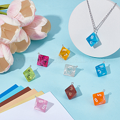 22Pcs Transparent Resin Pendants&nbsp;RESI-ME0001-13