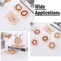 4Pcs 4 Styles Wooden Bracelet Display Trays&nbsp;BDIS-CJ0001-01