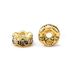 Brass Rhinestone Spacer Beads&nbsp;RB-A014-L5mm-01G