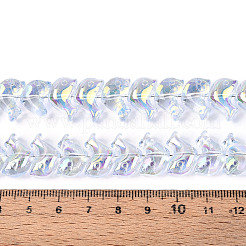 Baking Paint Electroplate Transparent Glass Beads Strands&nbsp;EGLA-N017-06-B04