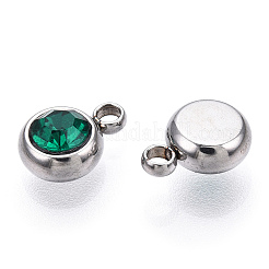 201 Stainless Steel Rhinestone Charms&nbsp;X-STAS-S068-03
