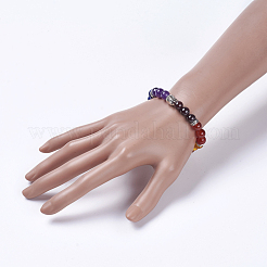 Chakra Natural Mixed Stone Stretch Bracelets&nbsp;BJEW-JB03660-02