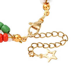 Christmas Alloy Enamel Charm Bracelets&nbsp;BJEW-JB12482-03