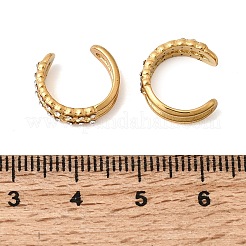 304 Stainless Steel Rhinestone Cuff Earrings&nbsp;EJEW-L313-04G