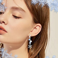 DIY Snowflake Earring Making Kits&nbsp;DIY-SC0032-83