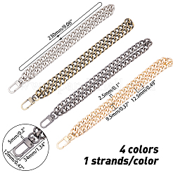 2 Styles ABS Plastic Imitation Pearl Beads & Iron Curb Link Bag Chain Straps&nbsp;FIND-CA0002-65