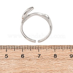 Irregular 304 Stainless Steel Cuff Open Rings&nbsp;RJEW-P191-12P