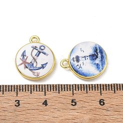 Printed Brass Pendants&nbsp;KK-CBA84C5-14G