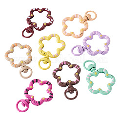 8Pcs Spray Painted Alloy Swivel Snap Hook Clasps&nbsp;FIND-TA0008-66