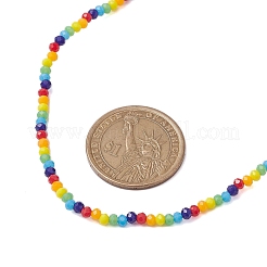 6 Solid Colors Glass Beaded Necklaces&nbsp;NJEW-JN04900