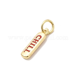 Brass Enamel Charms&nbsp;KK-P338-01G-D02