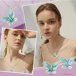 10Pcs 5 Colors Rack Plating Alloy Enamel Pendants&nbsp;ENAM-YW0004-74