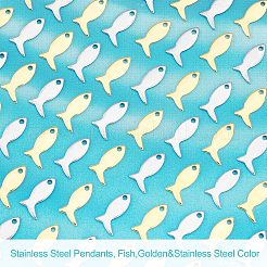 60Pcs 2 Colors 304 Stainless Steel Pendants&nbsp;STAS-UN0029-05