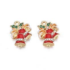 Rack Plating Alloy Enamel Pendants&nbsp;X-ENAM-N055-143LG