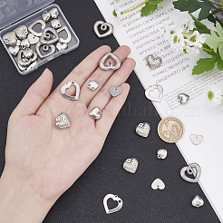 36Pcs 6 Styles 304 Stainless Steel Stamping Blank Tag Charms&nbsp;STAS-UN0020-70P