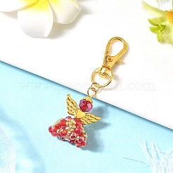 Angel Glass & Alloy Pendant Decorations&nbsp;HJEW-MZ00360