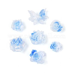 Luminous Flower Resin Cabochons&nbsp;CRES-T025-10F