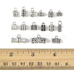 75Pcs 15 Styles Tibetan Style Alloy Tube Bails&nbsp;FIND-FS0004-50