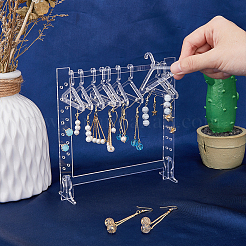 Transparent Acrylic Earring Hanging Display Stands&nbsp;EDIS-FH0001-05