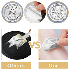 Plastic Silver Foil Embossed Picture Sticker&nbsp;DIY-WH0336-003